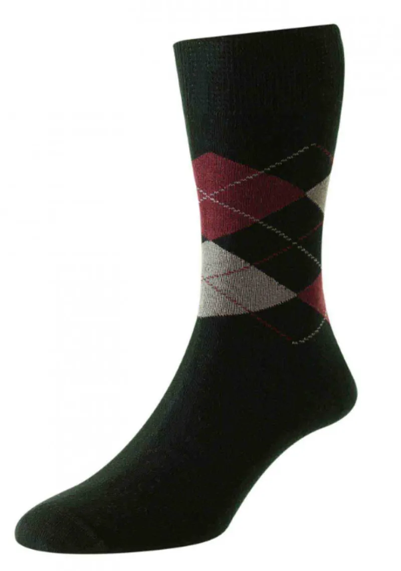 HJ Hall Argyle Organic Cotton Comfort Top Black HJ644  